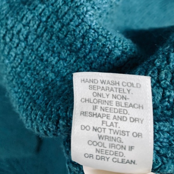 J. Jill Women's Long Sleeve V Neck‎ Textured Knit Tunic Top Sweater Green Size M - Picture 10 of 13